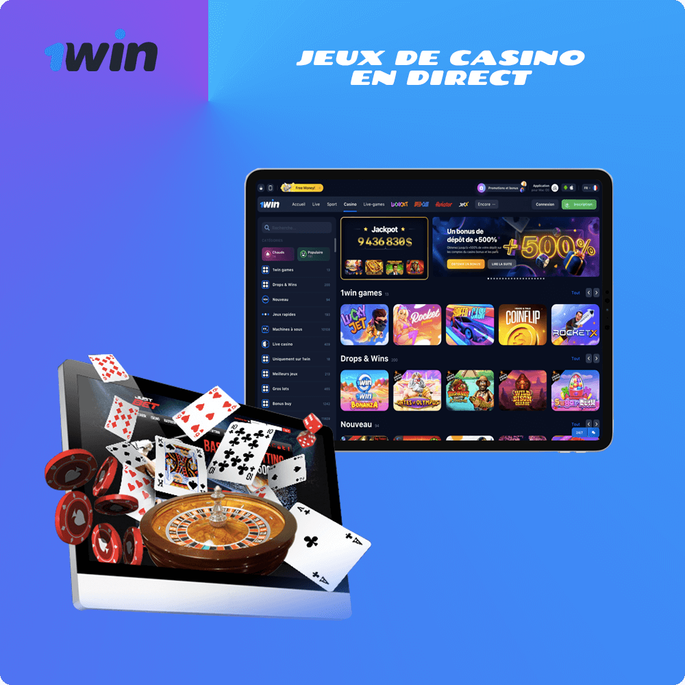 Liste avec 1win Jeux de casino en direct avec croupiers