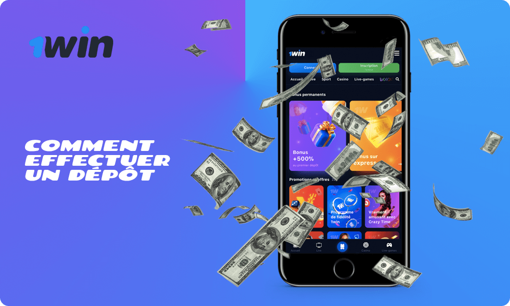 Manuel Comment effectuer un dépôt via l'application 1win