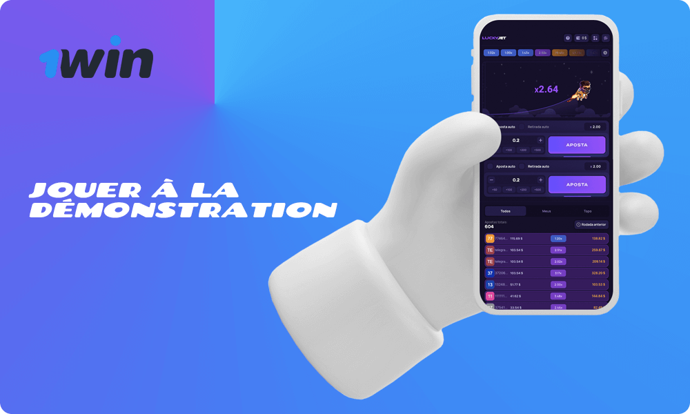 Instructions pour Jouer à la démonstration de 1win Lucky Jet sans perdre d'argent